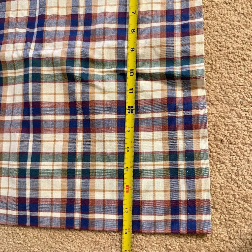 Longaberger‎ Market Day Plaid Woven Traditions Valance Farmhouse Country Vintage